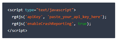 JavaScript snippet for rg4js