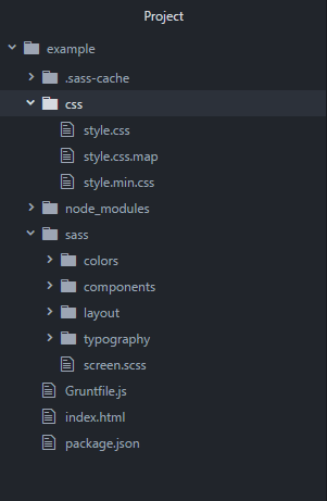 Screenshot of folder structure